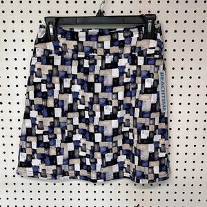 BEACHTIME by Lulu-B Navy Abstract Print 2-Pocket Pull-On Skort